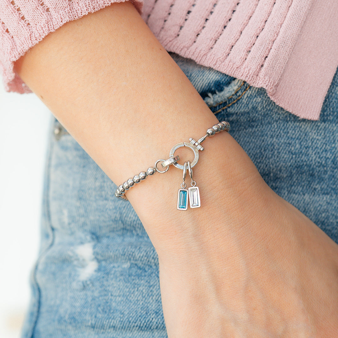 Pulsera de cuentas con piedra de nacimiento