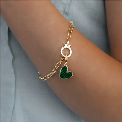 Charm de corazón de piedra natural