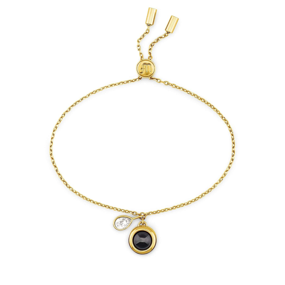 Pulsera deslizante personalizada con piedra de nacimiento