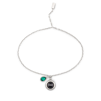 Pulsera deslizante personalizada con piedra de nacimiento
