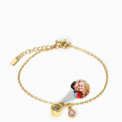 Pulsera deslizante personalizada con piedra de nacimiento