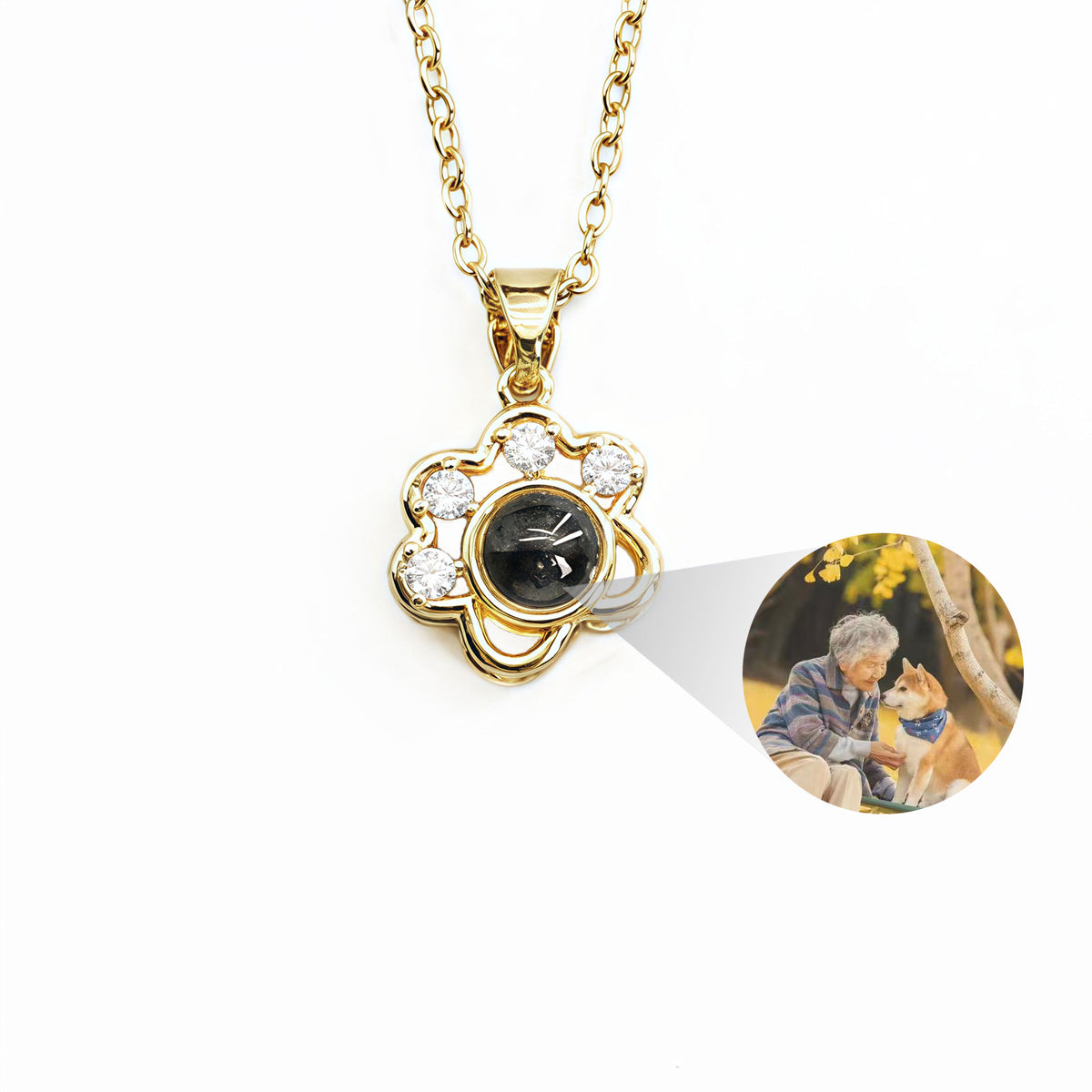 Collar de recuerdo personalizado en forma de pata de gato