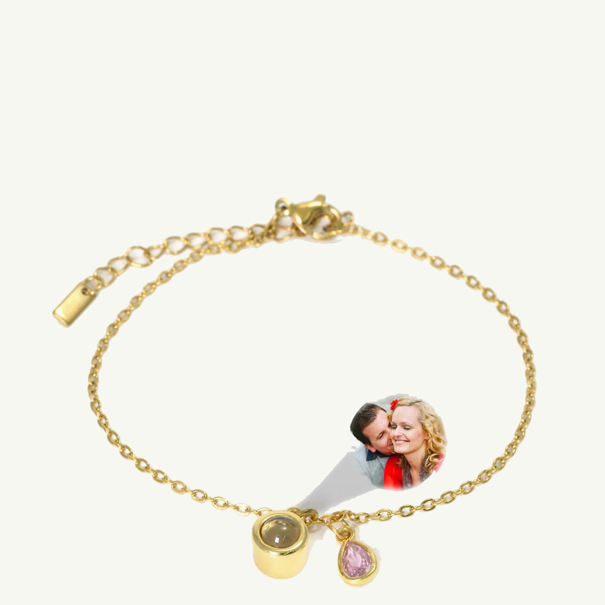 Pulsera deslizante personalizada con piedra de nacimiento