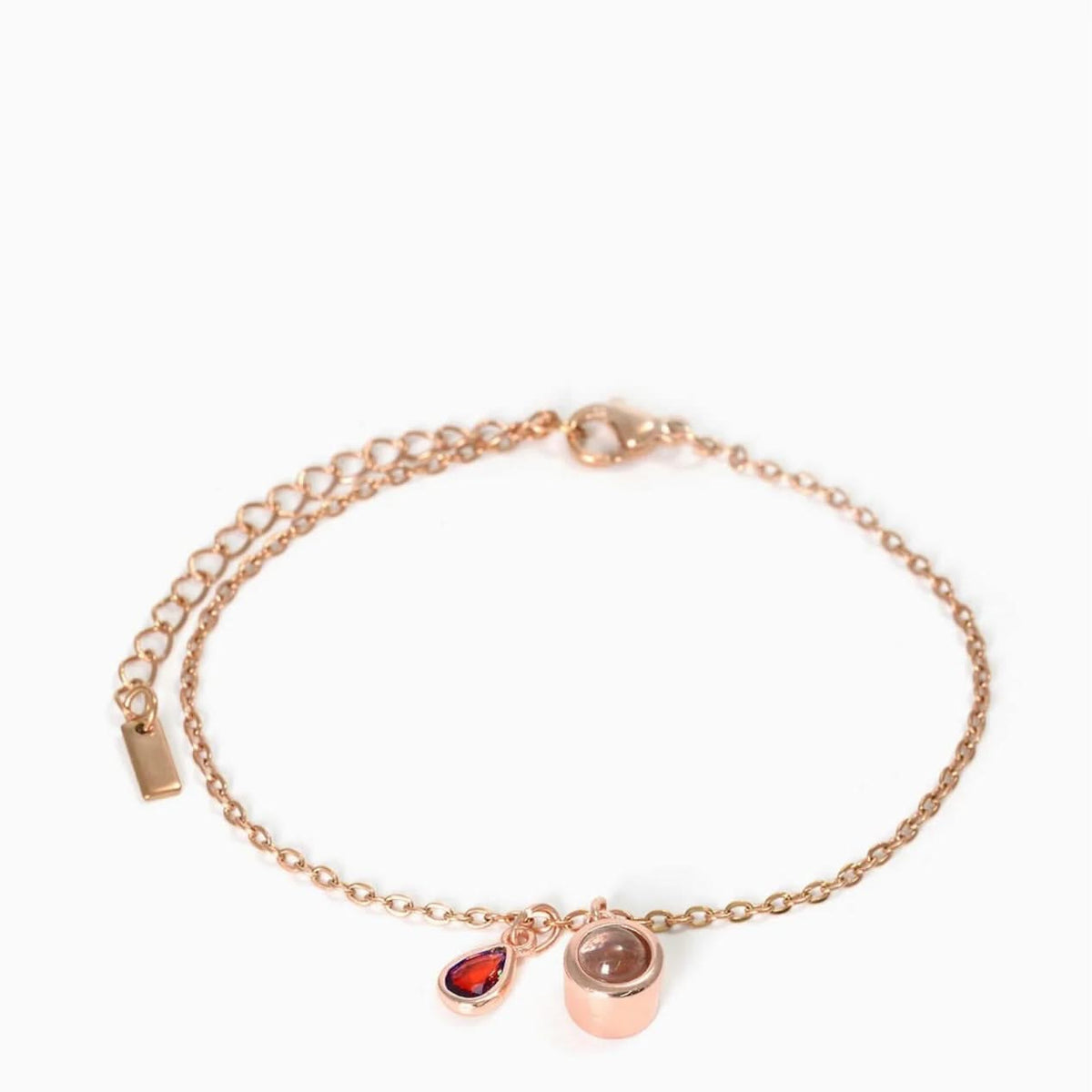Pulsera deslizante personalizada con piedra de nacimiento