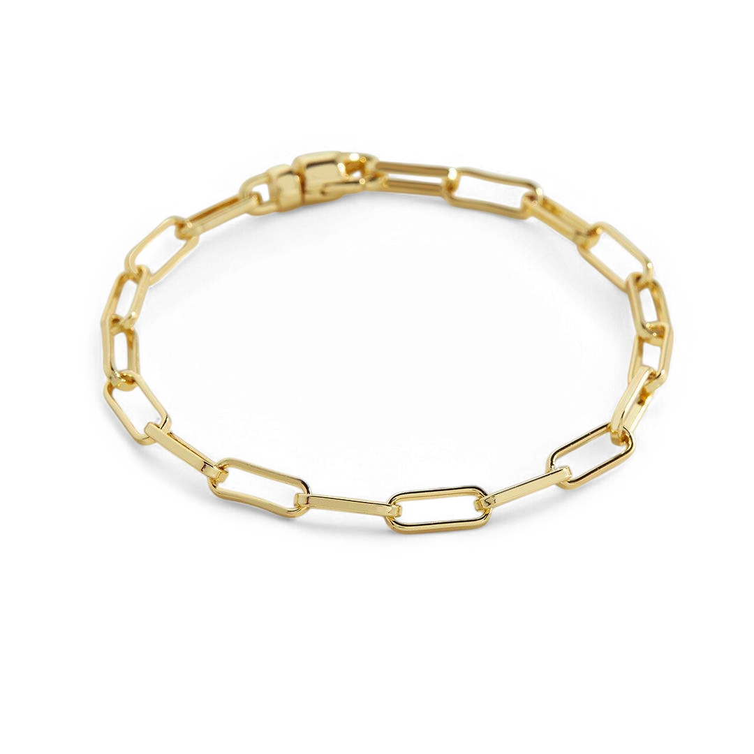 Pulsera de cadena Paperclip con eslabones abiertos