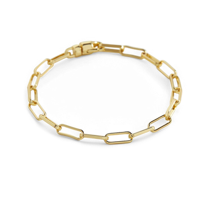 Pulsera de cadena Paperclip con eslabones abiertos