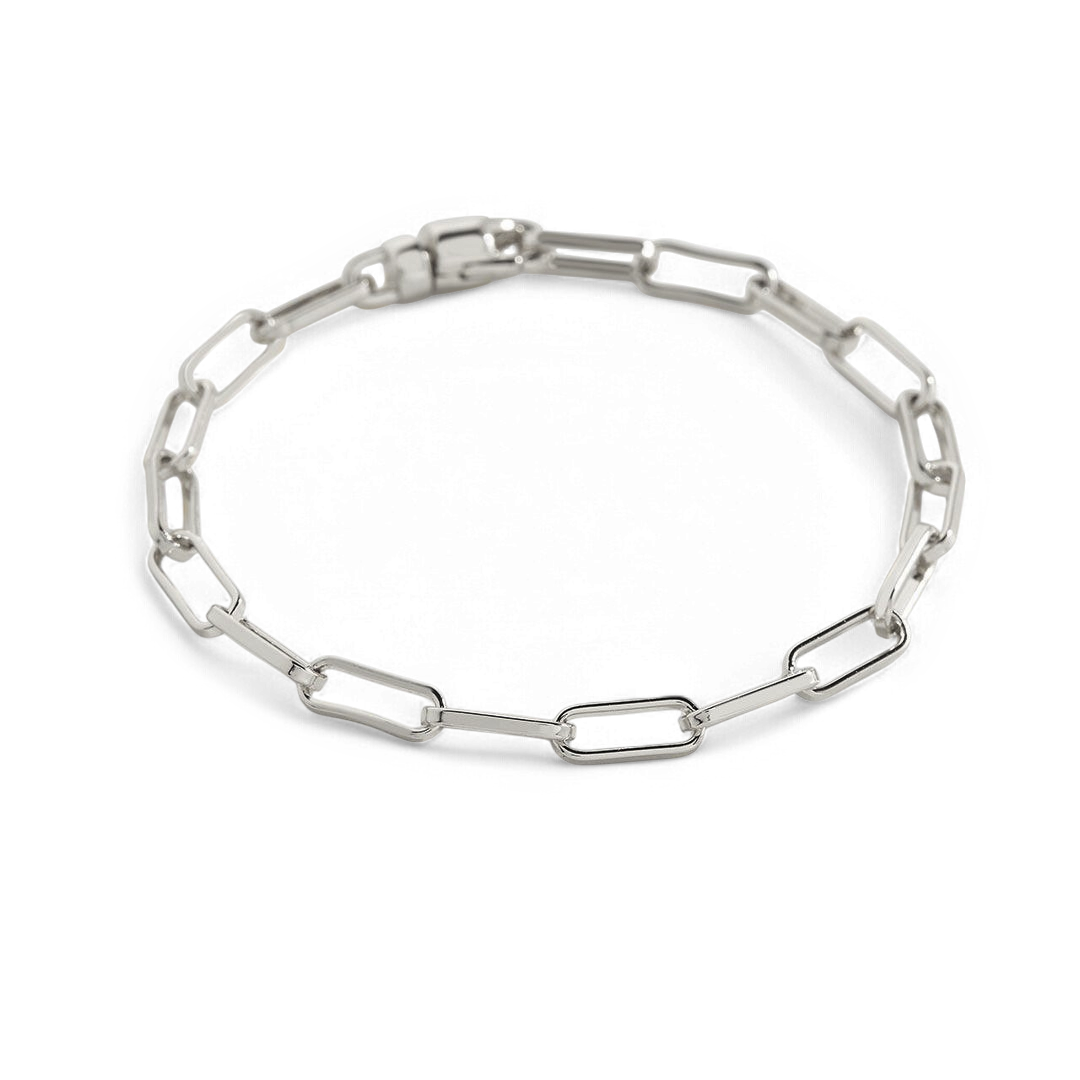 Pulsera de cadena Paperclip con eslabones abiertos