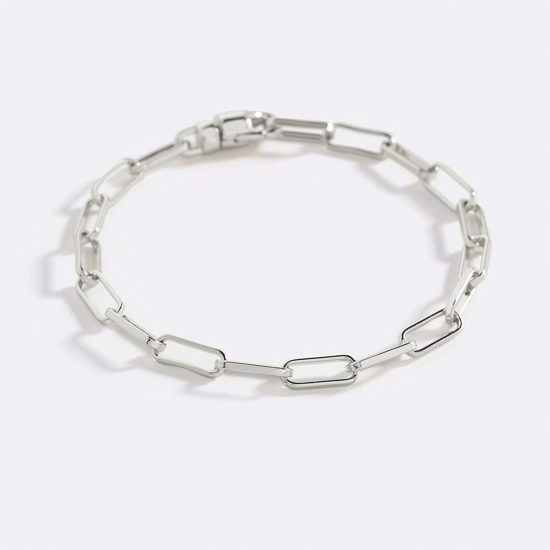 Pulsera de cadena Paperclip con eslabones abiertos