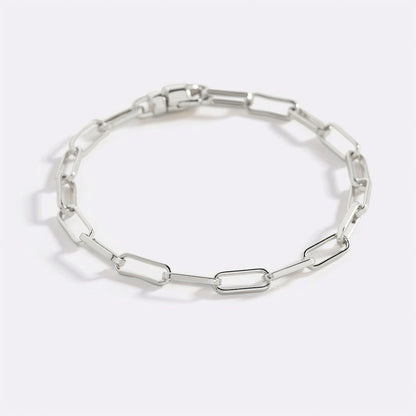 Pulsera de cadena Paperclip con eslabones abiertos