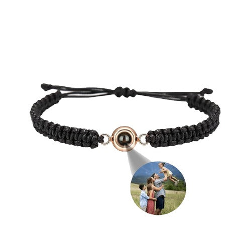 Braccialetto intrecciato personalizzato con foto