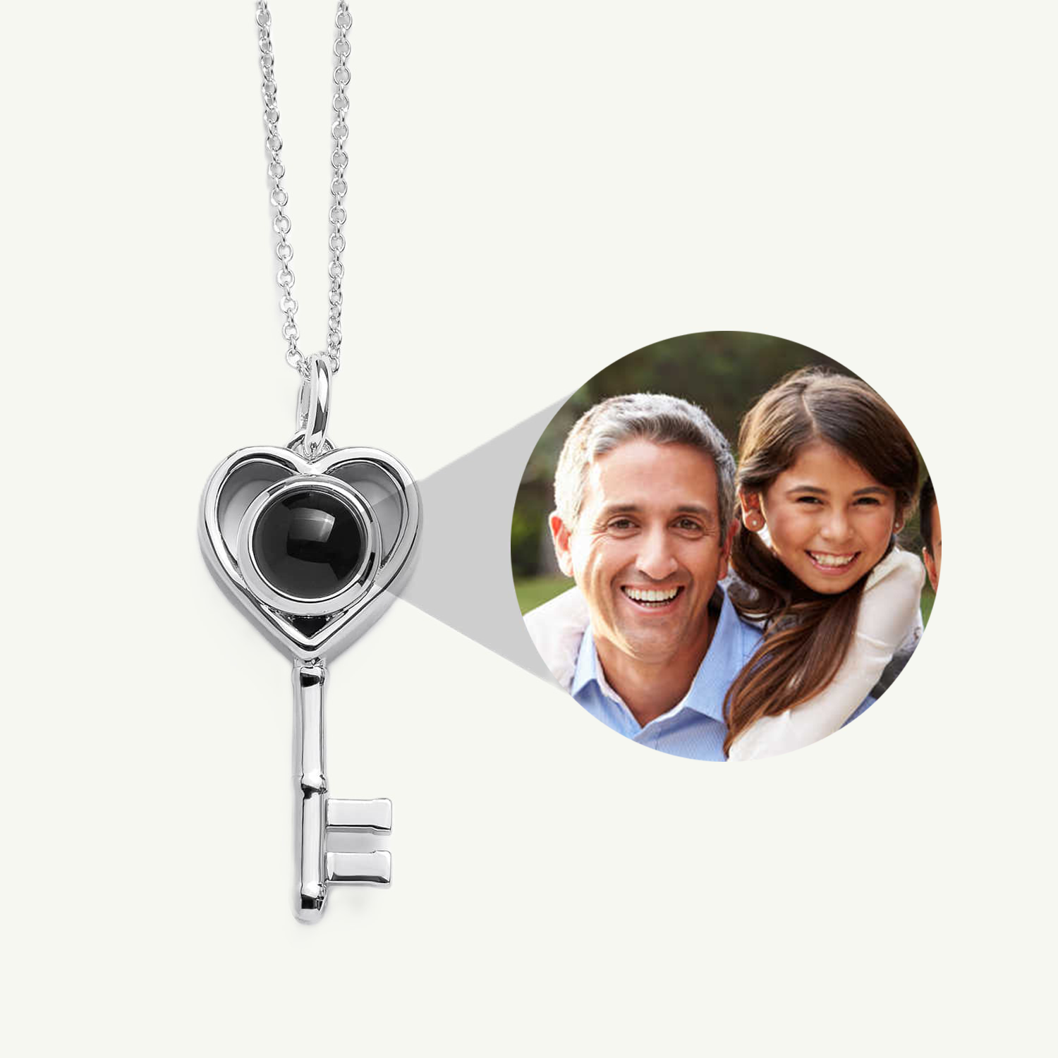 Collana con chiave a cuore personalizzata