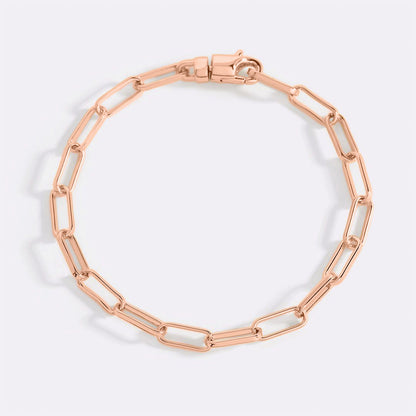 Pulsera de cadena Paperclip con eslabones abiertos