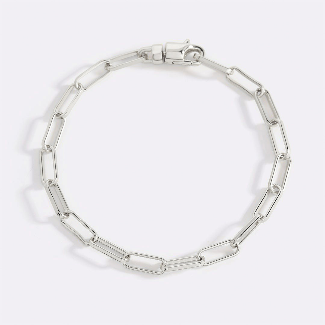 Pulsera de cadena Paperclip con eslabones abiertos