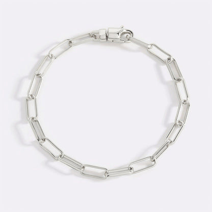 Pulsera de cadena Paperclip con eslabones abiertos