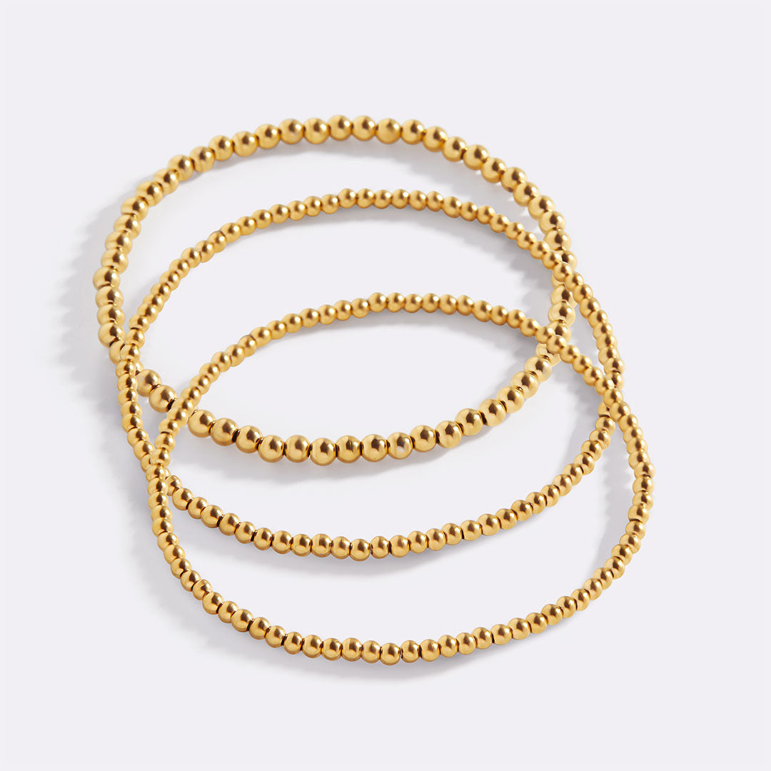 Set de pulseras de cuentas clásicas