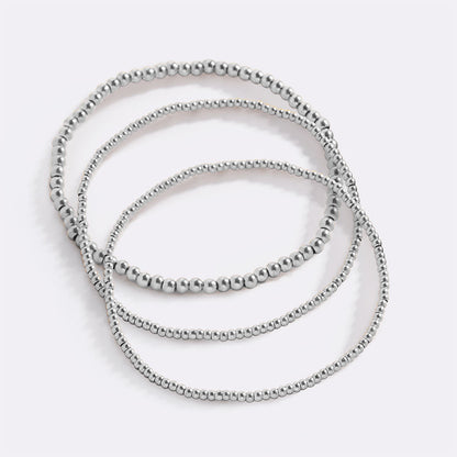 Set de pulseras de cuentas clásicas