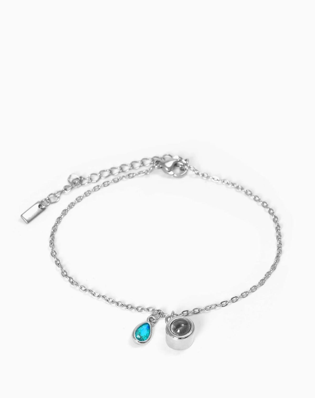 Pulsera deslizante personalizada con piedra de nacimiento