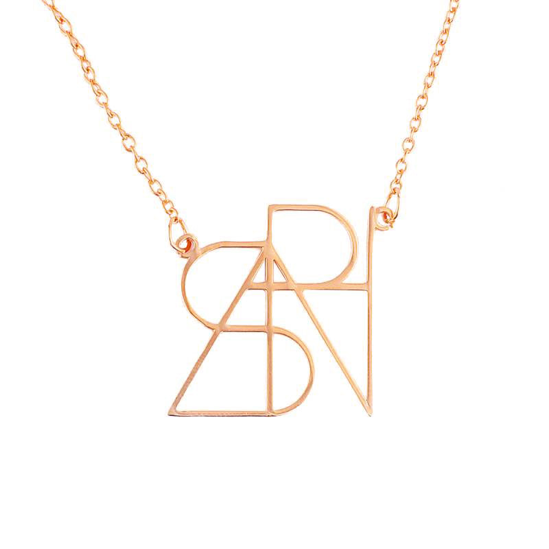 Collana con nome e monogramma minimalista