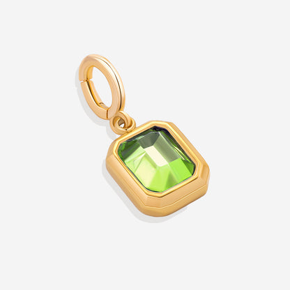 Charm con piedra de nacimiento talla baguette