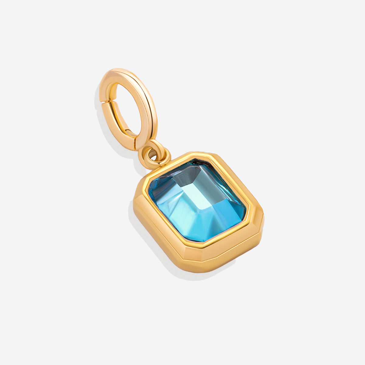 Charm con piedra de nacimiento talla baguette