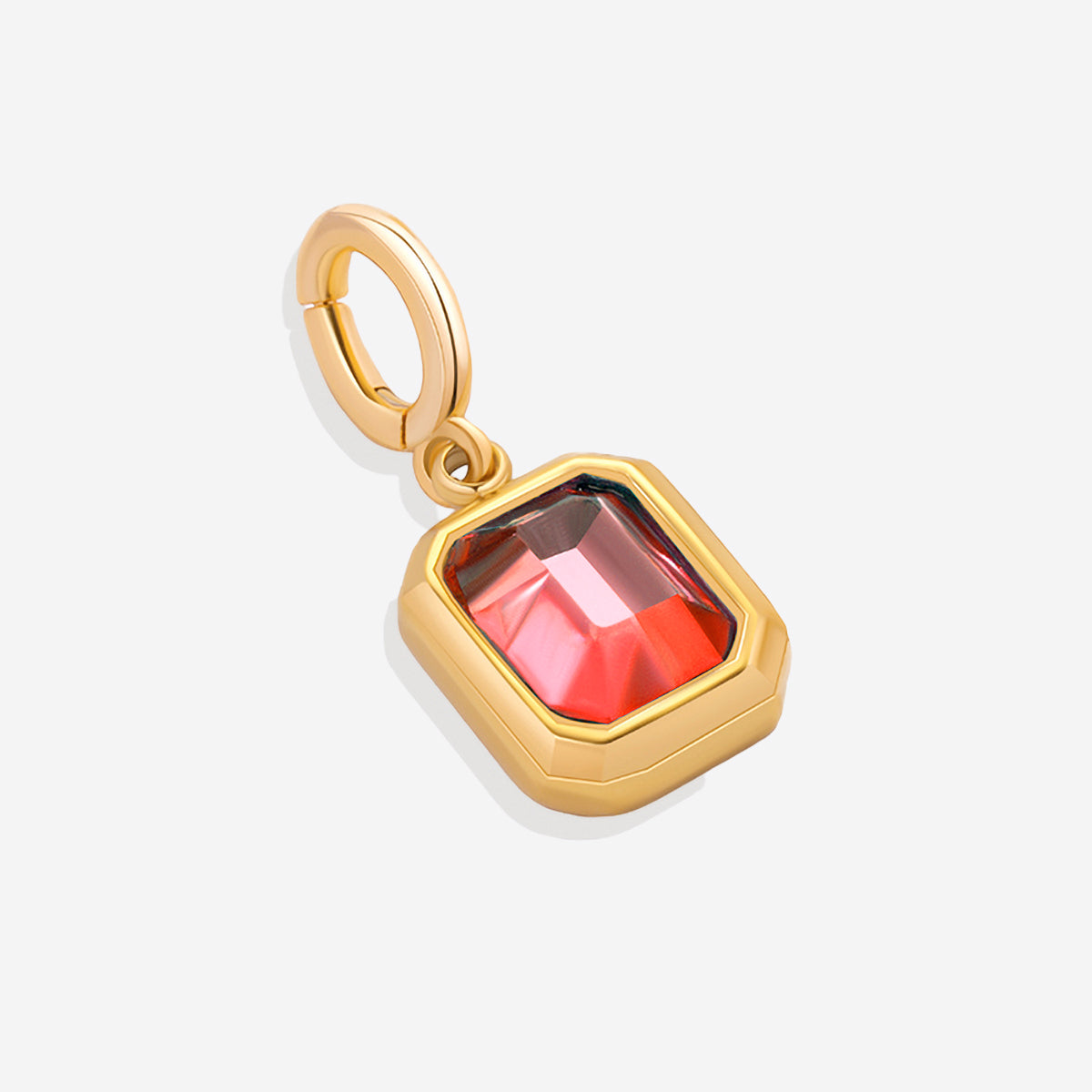 Charm con piedra de nacimiento talla baguette