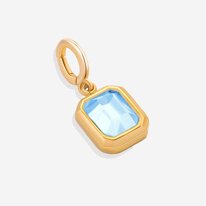 Charm con piedra de nacimiento talla baguette