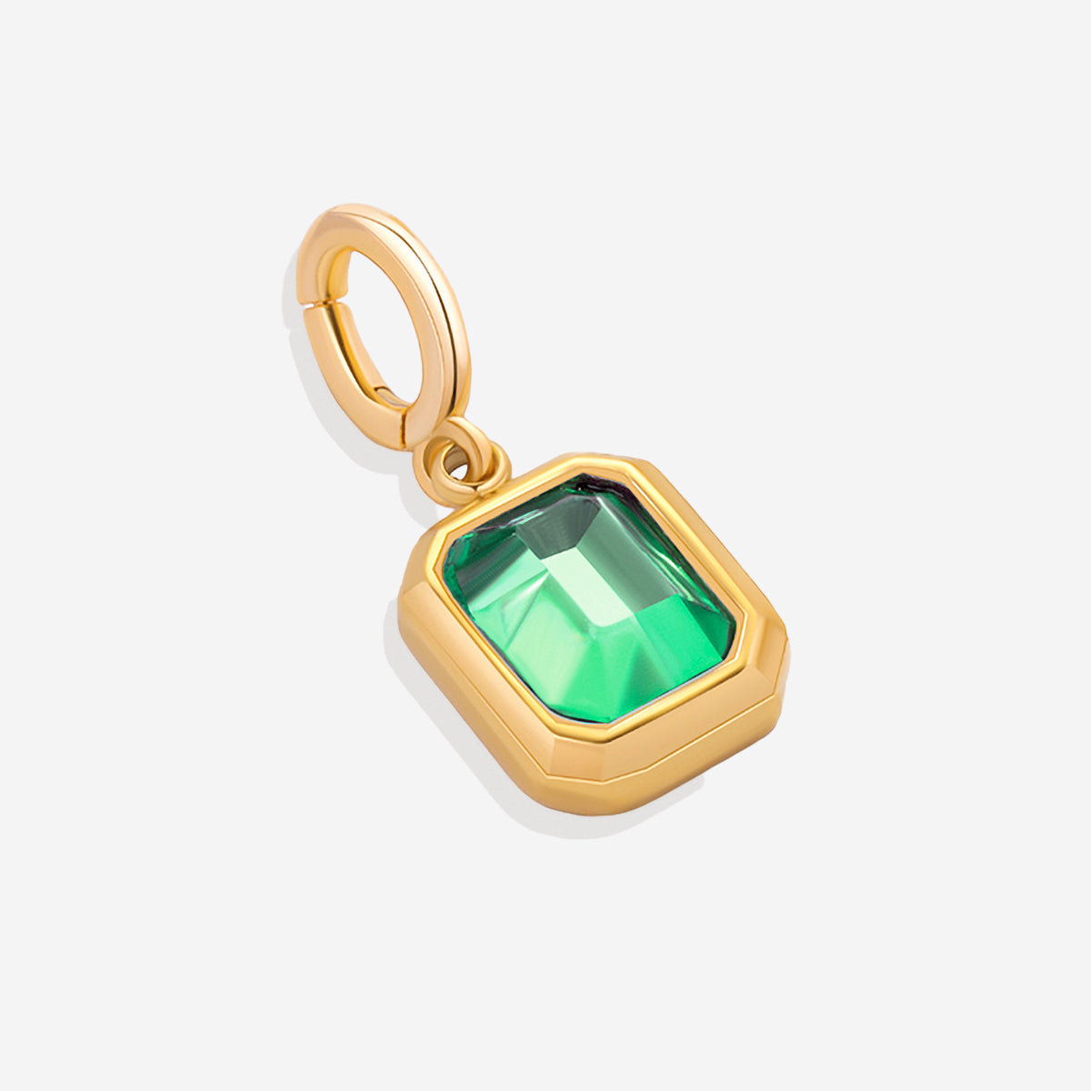 Charm con piedra de nacimiento talla baguette
