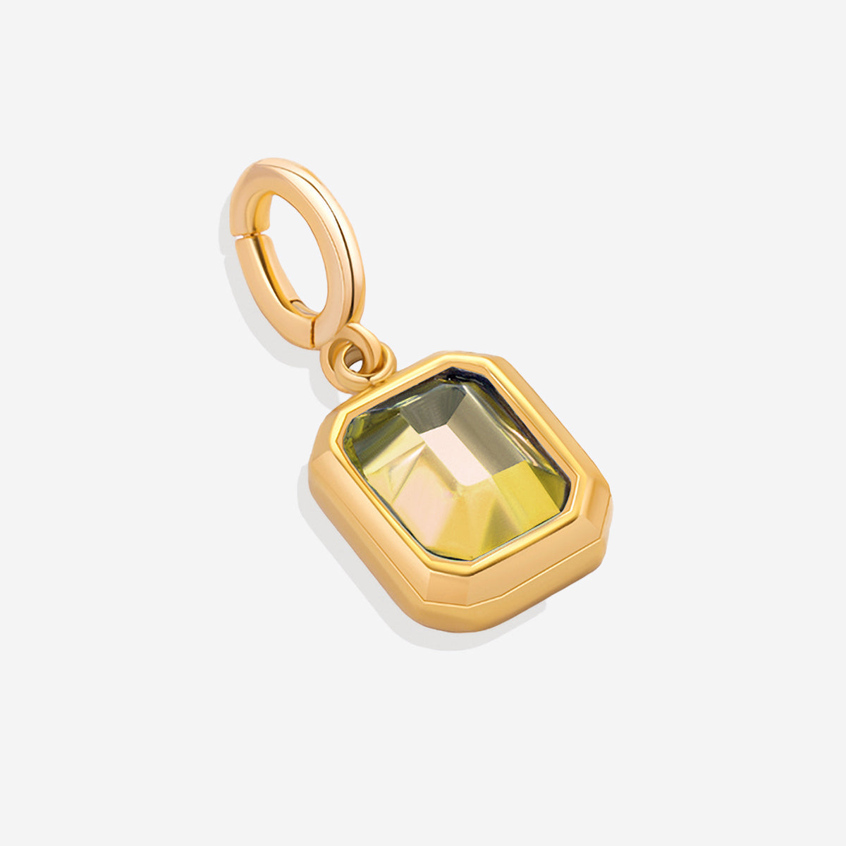 Charm con piedra de nacimiento talla baguette
