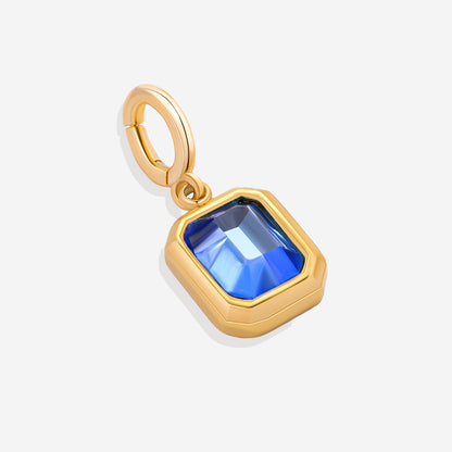 Charm con piedra de nacimiento talla baguette