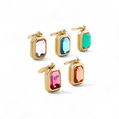 Charm con piedra de nacimiento talla baguette