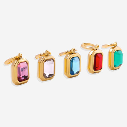 Charm con piedra de nacimiento talla baguette
