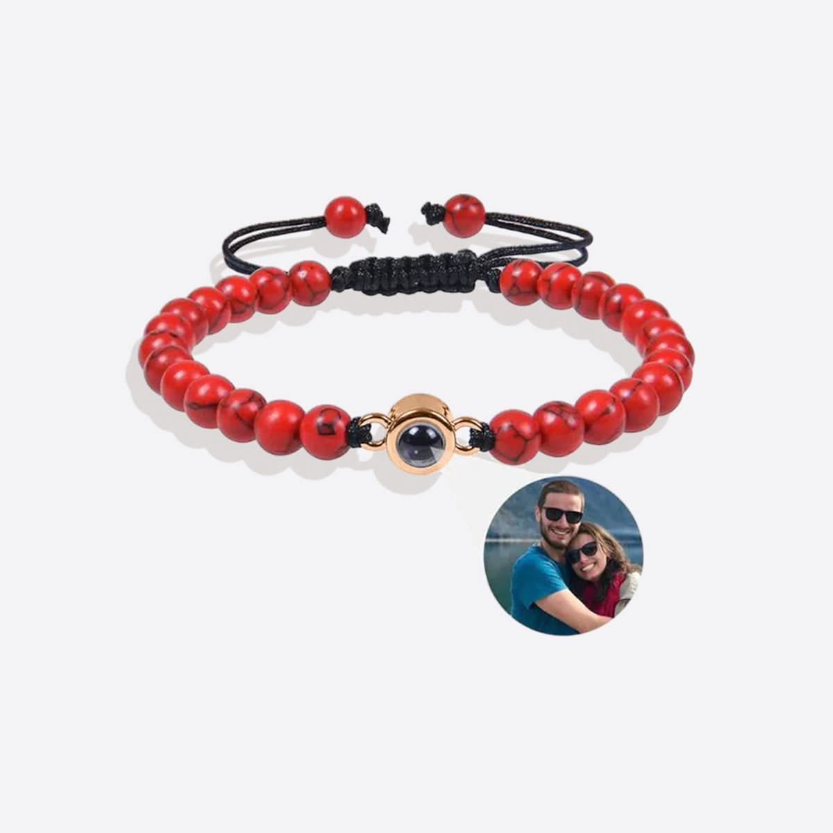 Pulsera con foto y cuentas