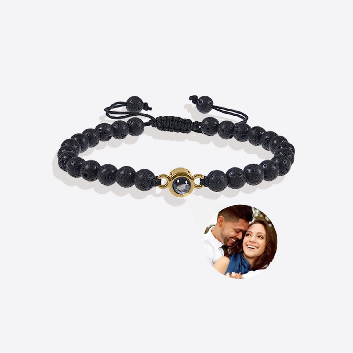 Pulsera con foto y cuentas