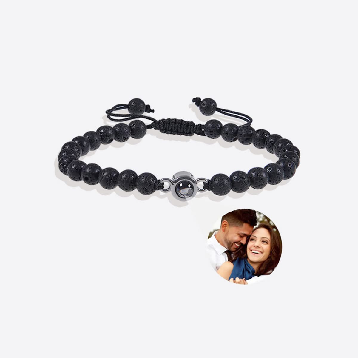 Pulsera con foto y cuentas