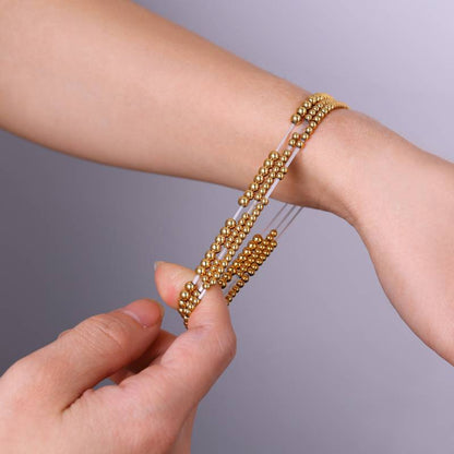 Set de pulseras de cuentas clásicas