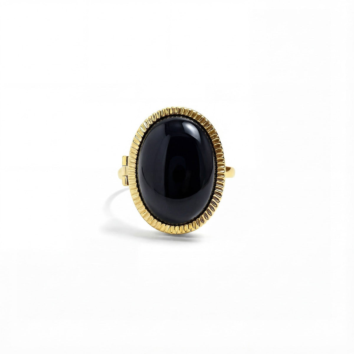 Anillo relicario personalizado con piedras semipreciosas