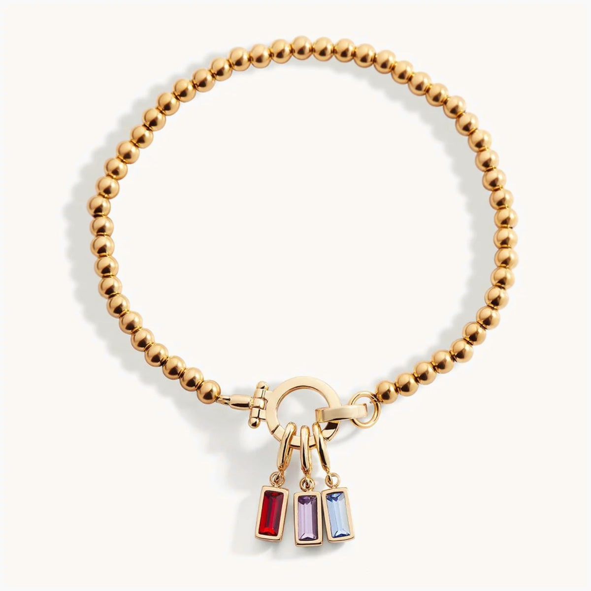 Pulsera de cuentas con piedra de nacimiento