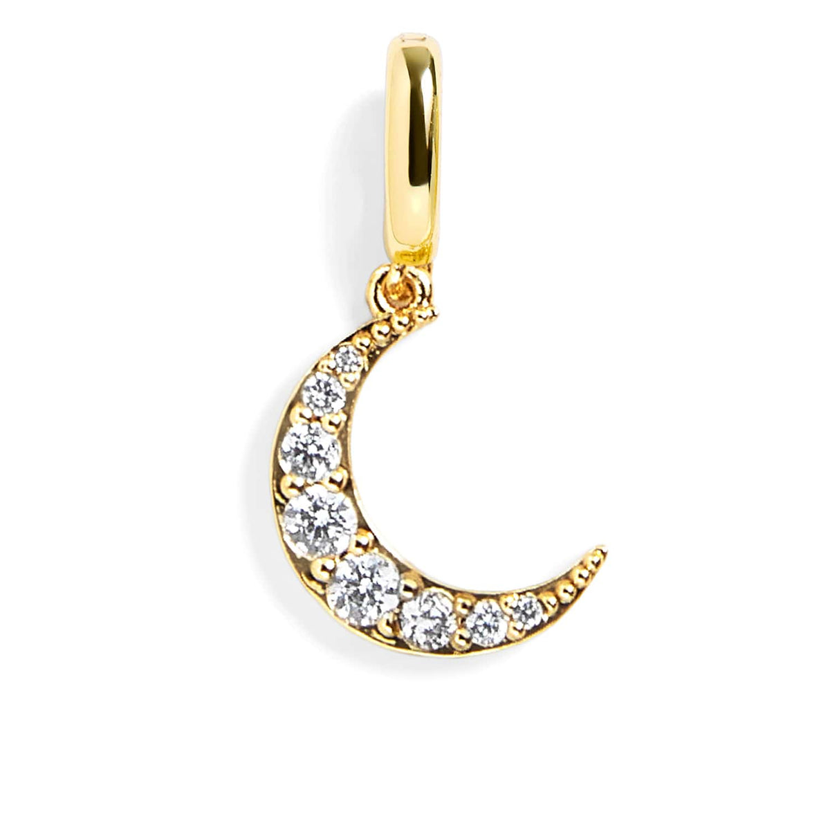 Pavé Crescent Moon Charm
