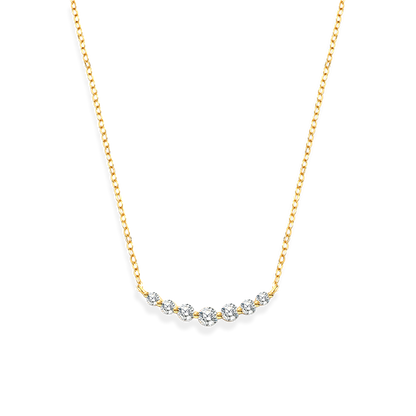 Collar clásico curvo con circonitas