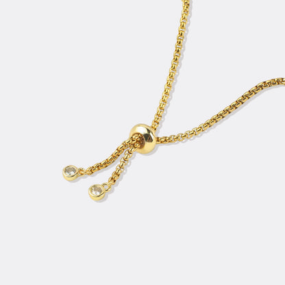 Bracelet personnalisé avec nom et trèfle à quatre feuilles