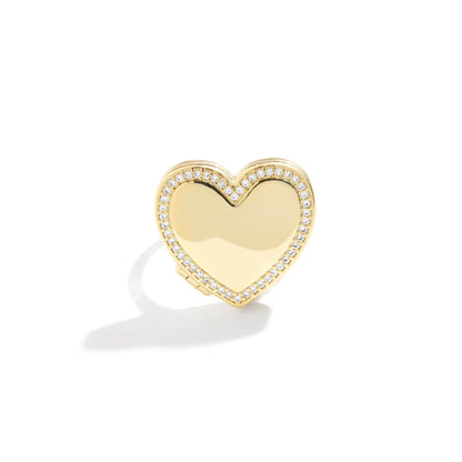Anillo medallón corazón personalizado