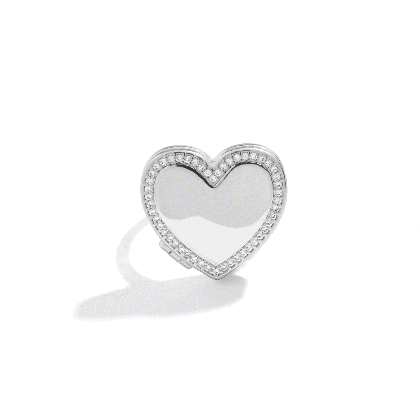 Anillo medallón corazón personalizado