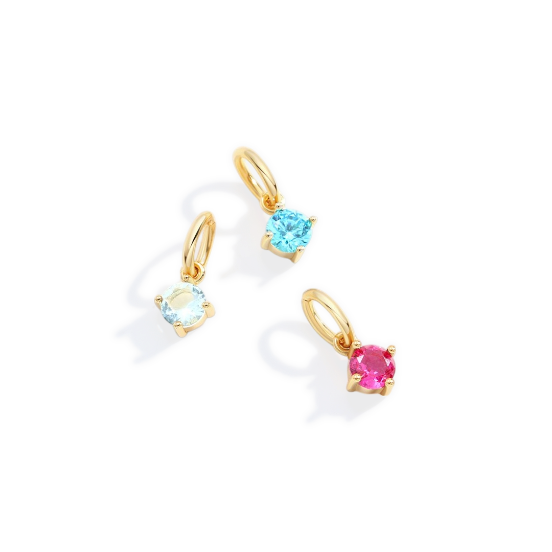 Charm esencial de 4 mm con piedra de nacimiento