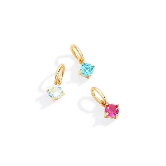 Pendentif essentiel de 4 mm avec pierre de naissance