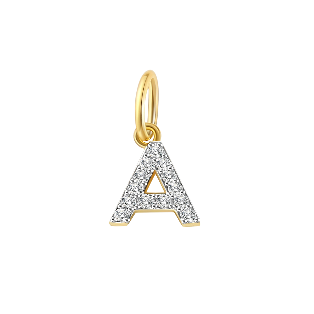 Charm con inicial y circonitas PJULAN