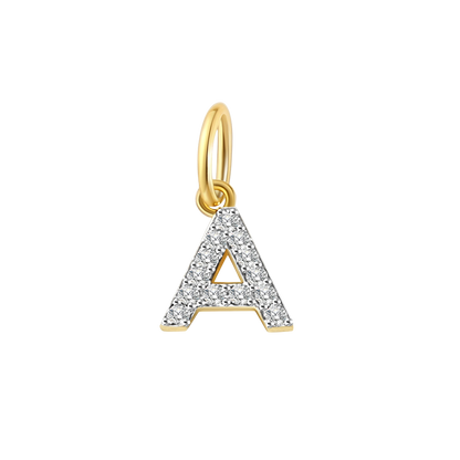 Charm con inicial y circonitas PJULAN