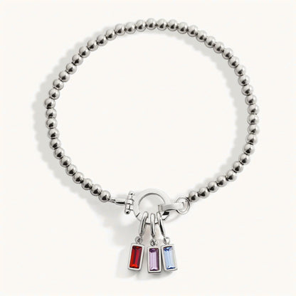 Pulsera de cuentas con piedra de nacimiento