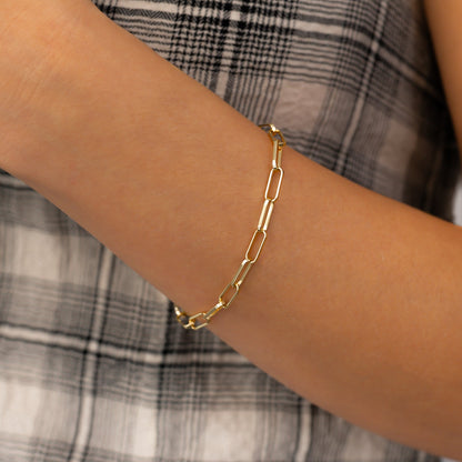 Pulsera de cadena Paperclip con eslabones abiertos