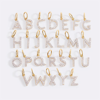 Charm con inicial y circonitas PJULAN