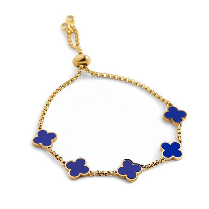 Pulsera esmaltada con trébol de cuatro hojas